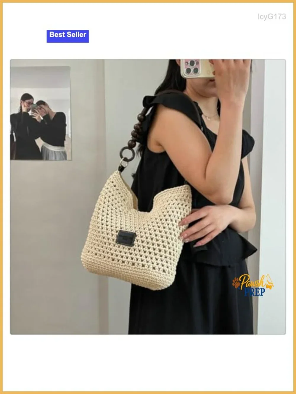 Bohemian Macrame Beach Bag Women Shoulder Tote Hobo Crossbody Summer Travel